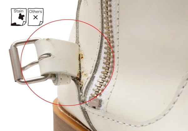 ジュンヤワタナベ コムデギャルソンJUNYA WATANABE COMME des GARCONS ジップデザインベルトロングブーツ 白S(23位) K-110389_010