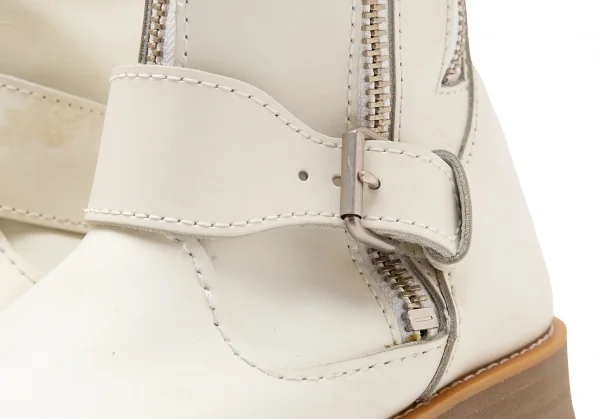 ジュンヤワタナベ コムデギャルソンJUNYA WATANABE COMME des GARCONS ジップデザインベルトロングブーツ 白S(23位) K-110389_011