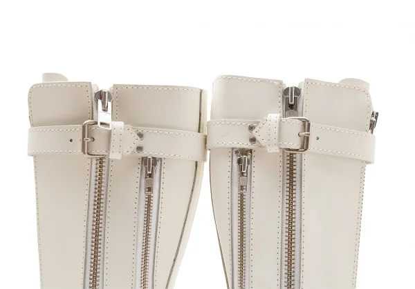 ジュンヤワタナベ コムデギャルソンJUNYA WATANABE COMME des GARCONS ジップデザインベルトロングブーツ 白S(23位) K-110389_012