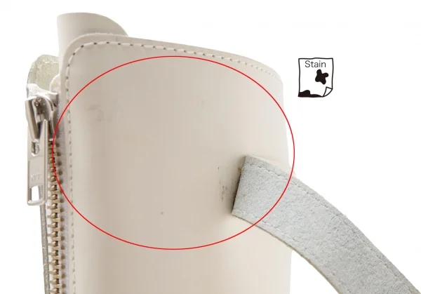 ジュンヤワタナベ コムデギャルソンJUNYA WATANABE COMME des GARCONS ジップデザインベルトロングブーツ 白S(23位) K-110389_013