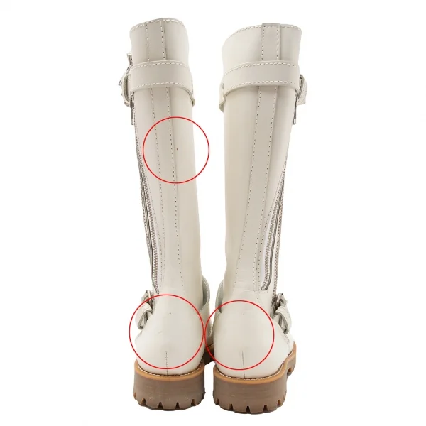 ジュンヤワタナベ コムデギャルソンJUNYA WATANABE COMME des GARCONS ジップデザインベルトロングブーツ 白S(23位) K-110389_016