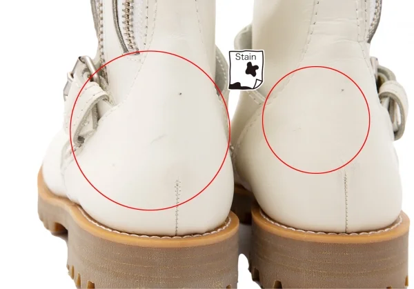 ジュンヤワタナベ コムデギャルソンJUNYA WATANABE COMME des GARCONS ジップデザインベルトロングブーツ 白S(23位) K-110389_018