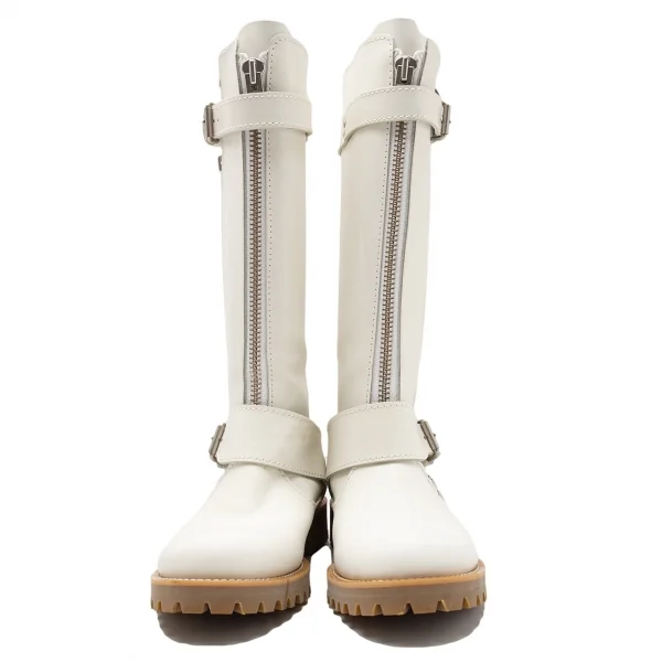 ジュンヤワタナベ コムデギャルソンJUNYA WATANABE COMME des GARCONS ジップデザインベルトロングブーツ 白S(23位) K-110389_003