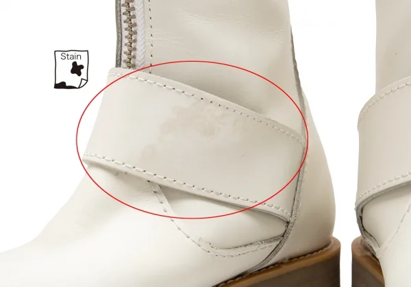 ジュンヤワタナベ コムデギャルソンJUNYA WATANABE COMME des GARCONS ジップデザインベルトロングブーツ 白S(23位) K-110389_004