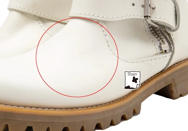 ジュンヤワタナベ コムデギャルソンJUNYA WATANABE COMME des GARCONS ジップデザインベルトロングブーツ 白S(23位) K-110389_005