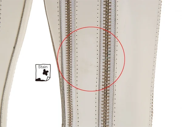 ジュンヤワタナベ コムデギャルソンJUNYA WATANABE COMME des GARCONS ジップデザインベルトロングブーツ 白S(23位) K-110389_007