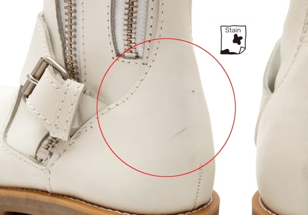 ジュンヤワタナベ コムデギャルソンJUNYA WATANABE COMME des GARCONS ジップデザインベルトロングブーツ 白S(23位) K-110389_008