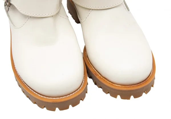 ジュンヤワタナベ コムデギャルソンJUNYA WATANABE COMME des GARCONS ジップデザインベルトロングブーツ 白S(23位) K-110389_009