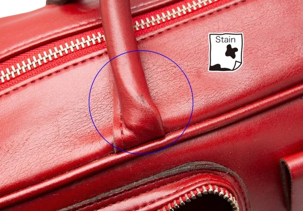 コムデギャルソンCOMME des GARCONS フェイクレザータクティカルポケットバッグ 赤 K-110390_008