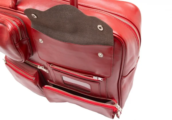 コムデギャルソンCOMME des GARCONS フェイクレザータクティカルポケットバッグ 赤 K-110390_009