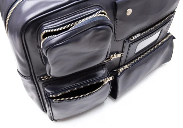 コムデギャルソンCOMME des GARCONS フェイクレザータクティカルポケットバッグ 紺 K-110391_005