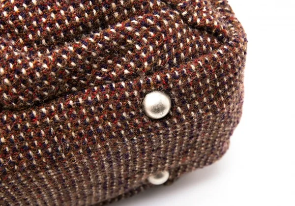 ジュンヤワタナベ コムデギャルソンJUNYA WATANABE COMME des GARCONS ウールツイードつまみデザインハンドバッグ 茶 K-110392_006