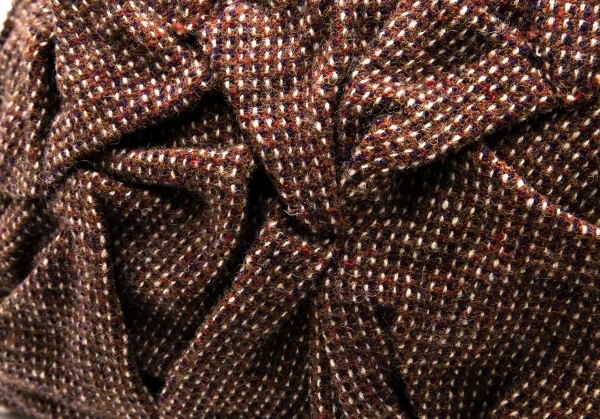 ジュンヤワタナベ コムデギャルソンJUNYA WATANABE COMME des GARCONS ウールツイードつまみデザインハンドバッグ 茶 K-110392_007