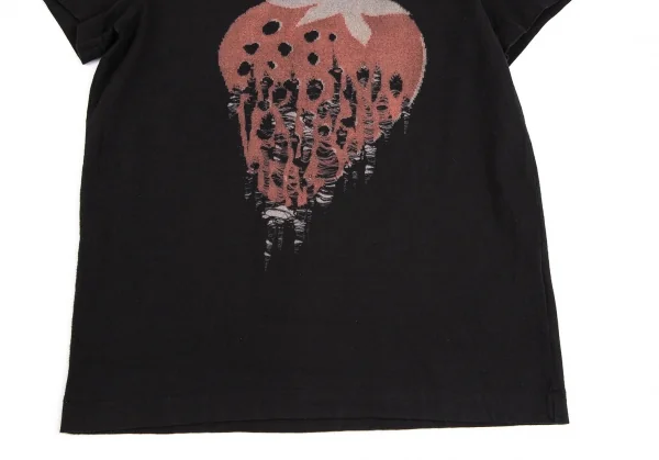 タオ コムデギャルソンtao COMME des GARCONS ストロベリーニットプリントTシャツ 黒S K-110394_005