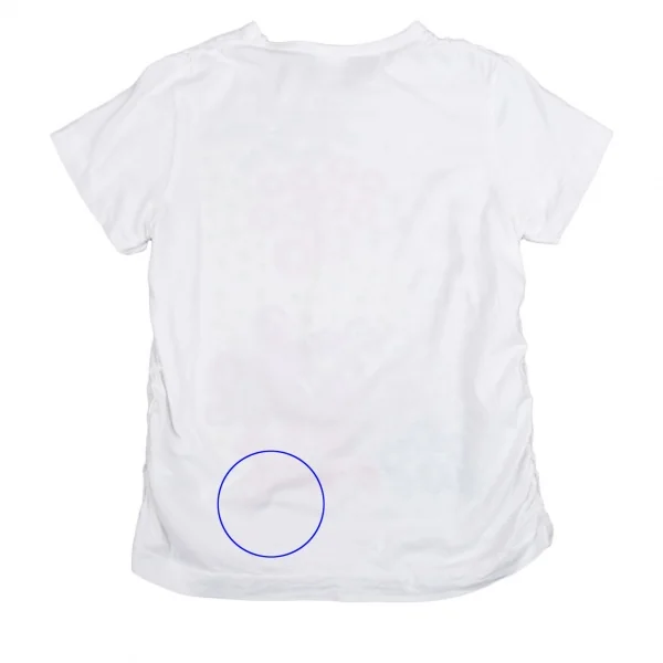 タオ コムデギャルソンtao COMME des GARCONS マルチフラワープリントサイドギャザーTシャツ 白S K-110396_012