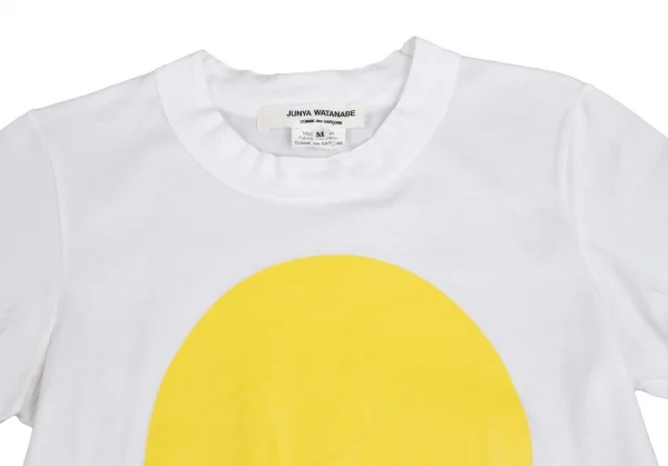ジュンヤワタナベ コムデギャルソンJUNYA WATANABE COMME des GARCONSヘアスタイルプリントTシャツ 白黄M K-110400_002