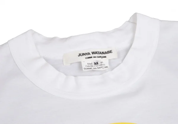 ジュンヤワタナベ コムデギャルソンJUNYA WATANABE COMME des GARCONSヘアスタイルプリントTシャツ 白黄M K-110400_003