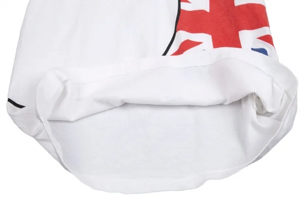 ザ ビートルズ コムデギャルソンTHE BEATLES COMME des GARCONS アップル&ユニオンジャックプリントTシャツ 白XS K-110404_010