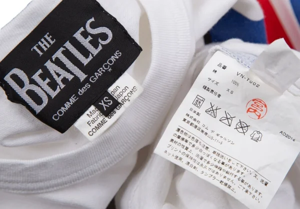 ザ ビートルズ コムデギャルソンTHE BEATLES COMME des GARCONS アップル&ユニオンジャックプリントTシャツ 白XS K-110404_013