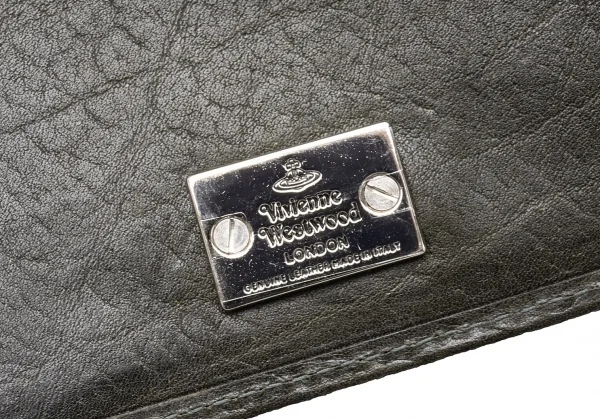 ヴィヴィアンウエストウッドVivienne Westwood レザージャイアントオーブウォレット 二つ折り財布 こげ茶 K-110432_013