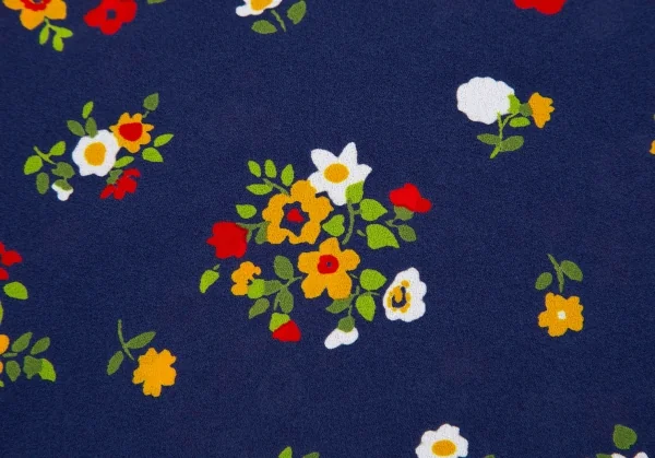 COMME des GARCONS Floral Printed Chiffon Chinese Dress K-110444_013