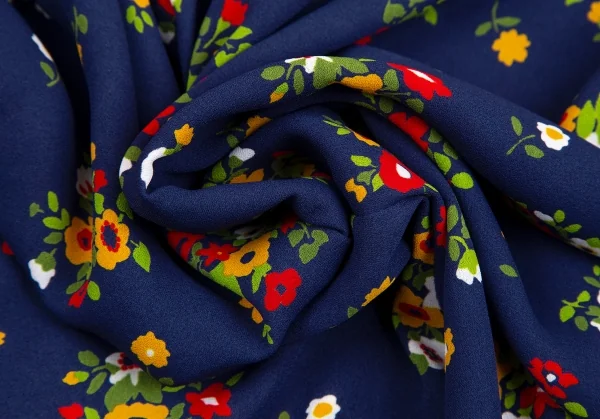 COMME des GARCONS Floral Printed Chiffon Chinese Dress K-110444_014