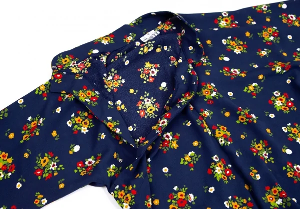 COMME des GARCONS Floral Printed Chiffon Chinese Dress K-110444_007