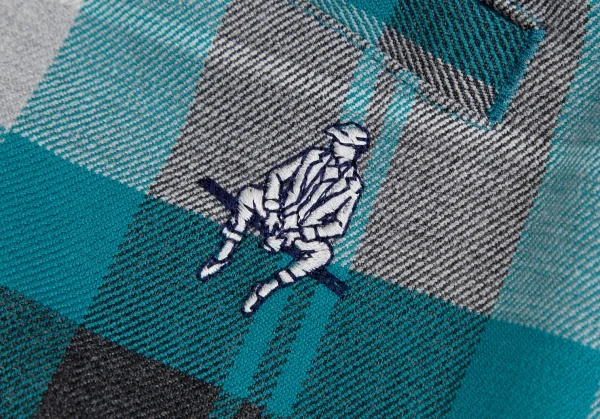 新品!ポールスチュアート スポーツPaul Stuart SPORT タータンチェックストレッチテーパードパンツ 水色グレー11 K-110460_011