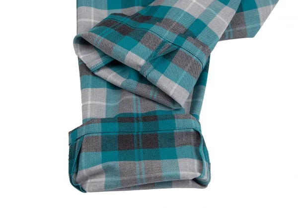 新品!ポールスチュアート スポーツPaul Stuart SPORT タータンチェックストレッチテーパードパンツ 水色グレー11 K-110460_007