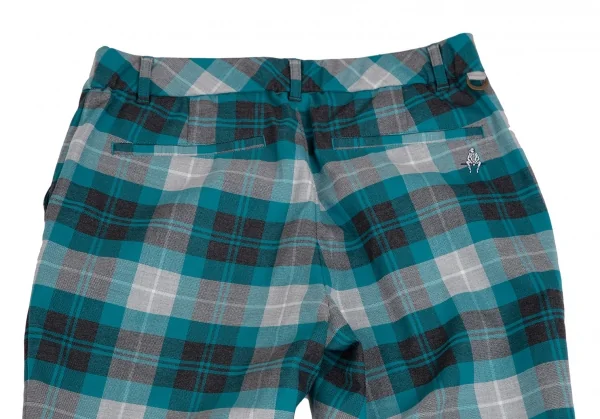 新品!ポールスチュアート スポーツPaul Stuart SPORT タータンチェックストレッチテーパードパンツ 水色グレー11 K-110460_009