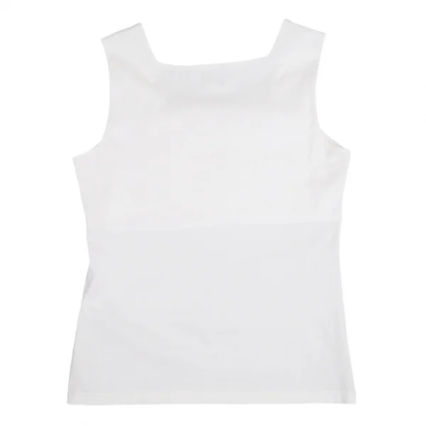 ジャンポールゴルチエ フォー セットプルミエJean Paul GAULTIER FOR SEPT PREMIERES ワッペンワンポイントスクエアネックタンクトップ 白36 K-110487_009