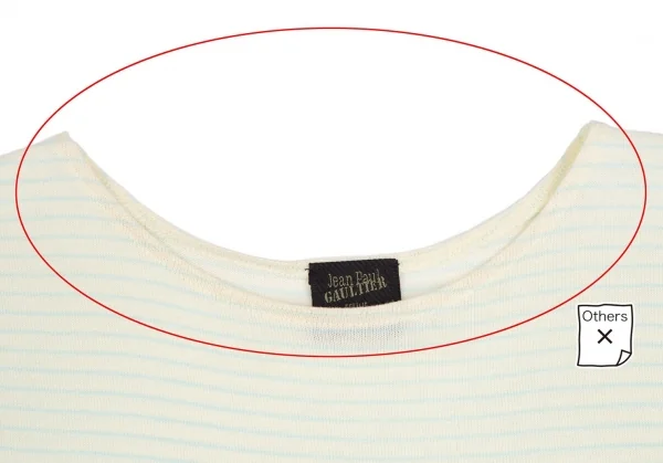 ジャンポールゴルチエ ファムJean Paul GAULTIER FEMME ロゴメッシュボーダータンクトップ 薄黄水色M K-110516_004