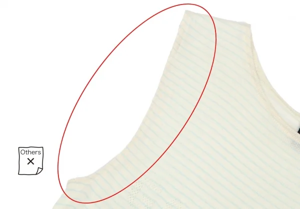 ジャンポールゴルチエ ファムJean Paul GAULTIER FEMME ロゴメッシュボーダータンクトップ 薄黄水色M K-110516_006