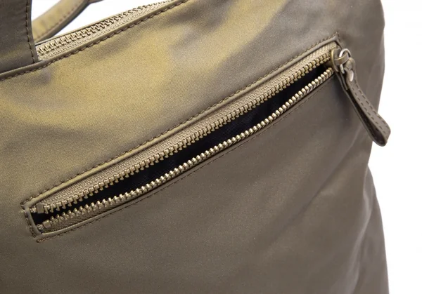 ジャンポールゴルチエJean Paul GAULTIER ドラゴンプリント光沢トートバッグ カーキ K-110539_014