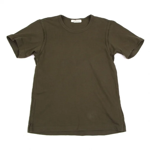コムデギャルソンCOMME des GARCONS アウトシームデザインTシャツ カーキS位 K-110590_001