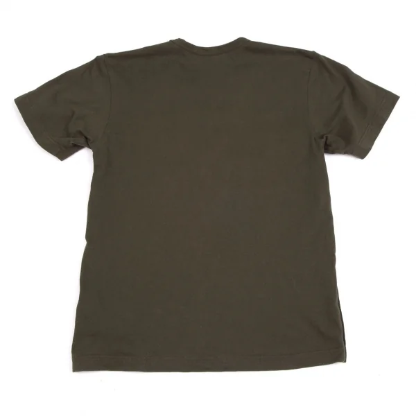 コムデギャルソンCOMME des GARCONS アウトシームデザインTシャツ カーキS位 K-110590_010