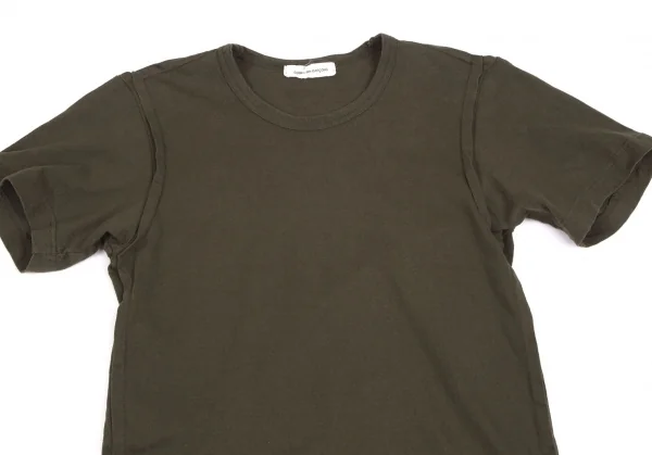 コムデギャルソンCOMME des GARCONS アウトシームデザインTシャツ カーキS位 K-110590_002