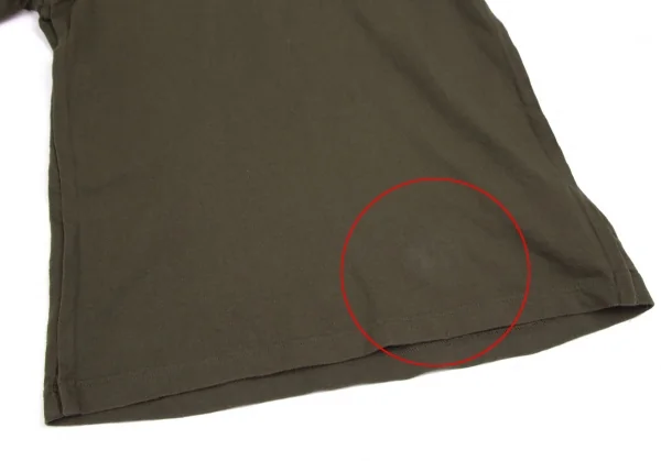 コムデギャルソンCOMME des GARCONS アウトシームデザインTシャツ カーキS位 K-110590_006