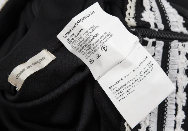 コムデギャルソンCOMME des GARCONS フリルブレード装飾トラックジャケット 黒S位 K-110609_017