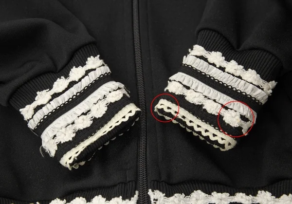 コムデギャルソンCOMME des GARCONS フリルブレード装飾トラックジャケット 黒S位 K-110609_007