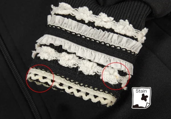 コムデギャルソンCOMME des GARCONS フリルブレード装飾トラックジャケット 黒S位 K-110609_008