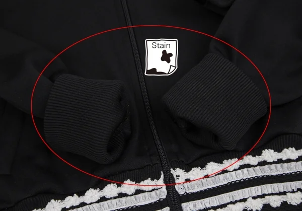 コムデギャルソンCOMME des GARCONS フリルブレード装飾トラックジャケット 黒S位 K-110609_009