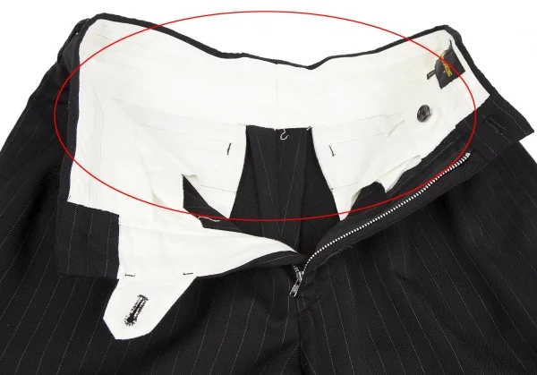 COMME des GARCONS Stripe Wool Banana Pants K-110635_005