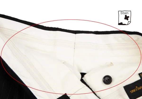 COMME des GARCONS Stripe Wool Banana Pants K-110635_006