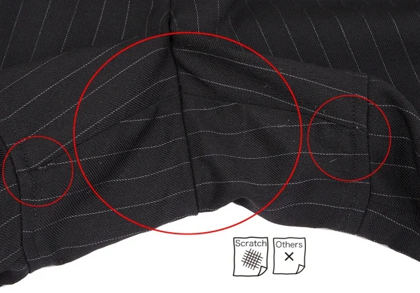 COMME des GARCONS Stripe Wool Banana Pants K-110635_009