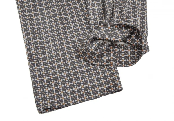 ミラショーンmila schon 幾何学プリントピーチスキンパンツ 緑マスタード白42 K-110649_007