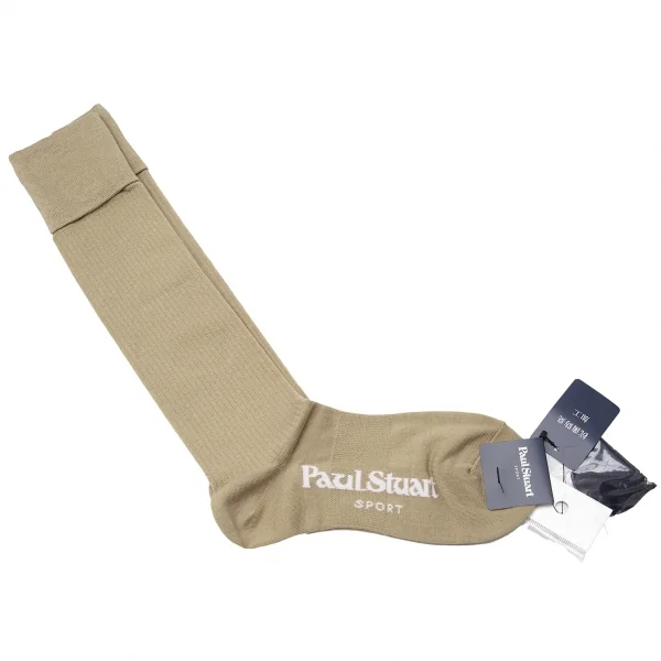 新品!ポールスチュアート スポーツPaul Stuart SPORT リブロングソックス モカ23-25 K-110667_001