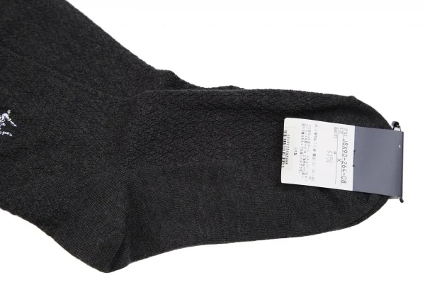 新品!ポールスチュアート スポーツPaul Stuart SPORT ポイント刺繍タイツ 濃グレーX K-110668_006