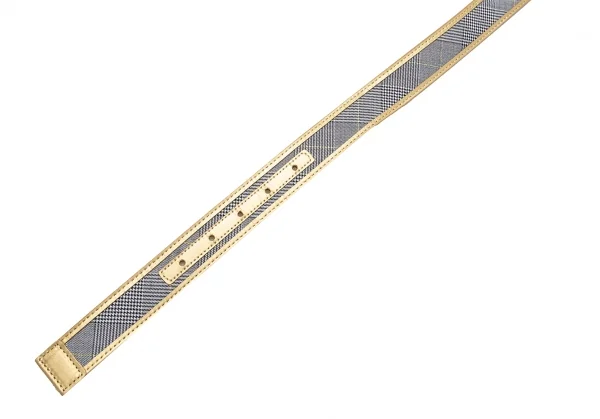 ポールスチュアート スポーツPaul Stuart SPORT グレンチェック切替レザーリバーシブルベルト グレー黒金X K-110669_004