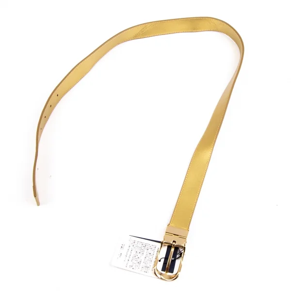 ポールスチュアート スポーツPaul Stuart SPORT グレンチェック切替レザーリバーシブルベルト グレー黒金X K-110669_009